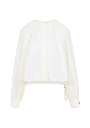 Co drawstring gathered blouse - White