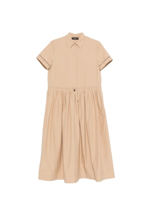 Fabiana Filippi gathered shirt dress - Neutrals