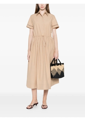 Fabiana Filippi gathered shirt dress - Neutrals