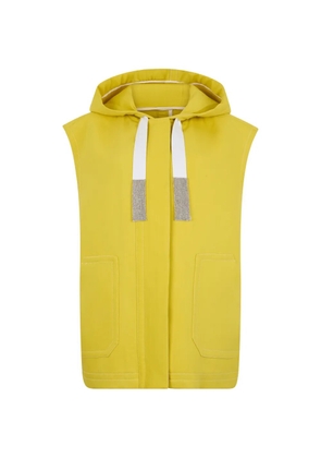 Fabiana Filippi hooded sleeveless vest - Yellow