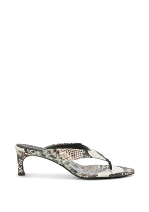 ROTATE BIRGER CHRISTENSEN snake-print leather mules - Neutrals