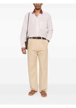 SAMSOE SAMSOE Saryan X striped pocket shirt - Neutrals