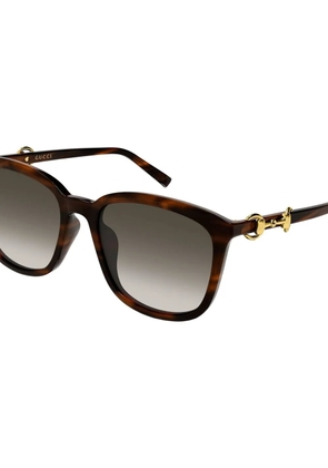 Gucci Eyewear horsebit-detail sunglasses - Brown