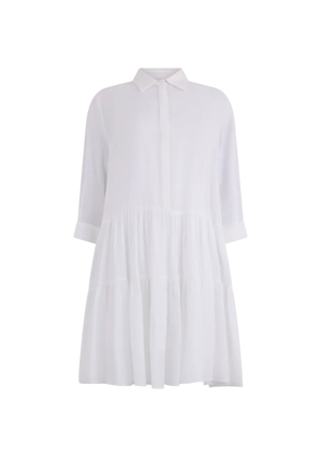 Fabiana Filippi pleated button midi dress - White