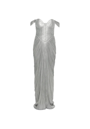 Maria Lucia Hohan Susie halter pleated maxi dress - Silver