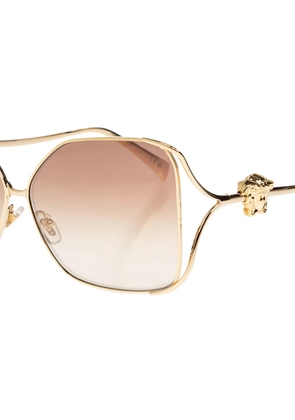 Versace Eyewear geometric medusa sunglasses - Gold