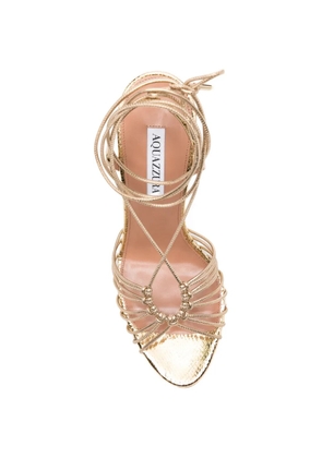 Aquazzura Ritmo tied leather ritmo sandals - Gold
