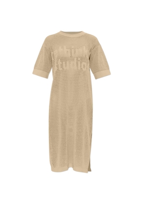 RETHINKIT STUDIOS logo-detail midi dress - Neutrals