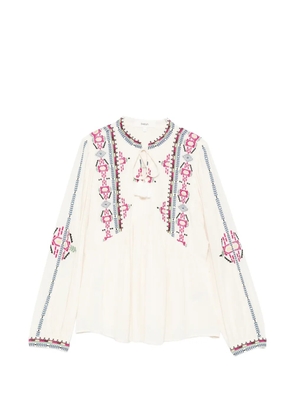 Ba&Sh embroidered tassel blouse - Neutrals