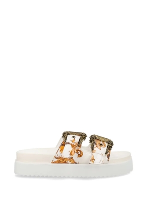 Versace Jeans Couture buckle sandals - White