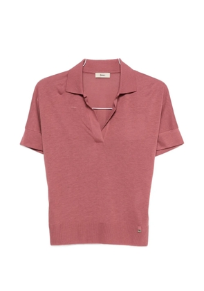 Herno V-neck short-sleeve T-shirt - Pink