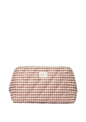 Loeffler Randall Frances quilted makeup bag - Brown