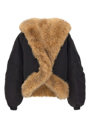 ROTATE BIRGER CHRISTENSEN faux fur bomber jacket - Black