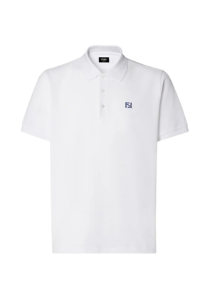 FENDI white logo polo shirt