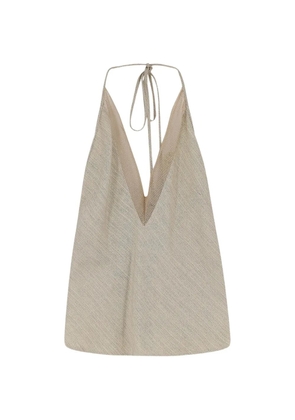 Alysi V-neck top - Gold