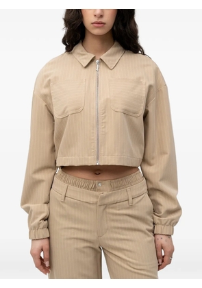 HUGO pinstripe zipped jacket - Neutrals