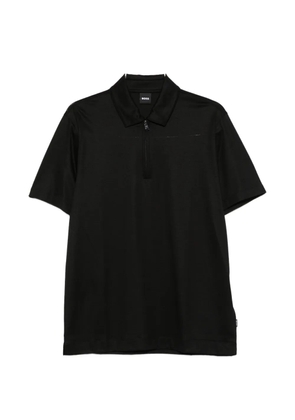 BOSS zip polo shirt - Black