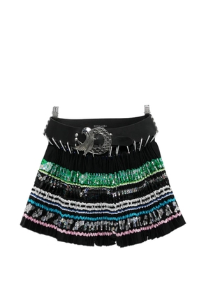 Chopova Lowena Starbites belt embellished mini skirt - Black