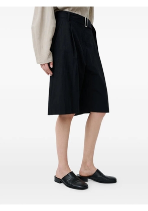 Studio Nicholson Creon belted pleated shorts - Black