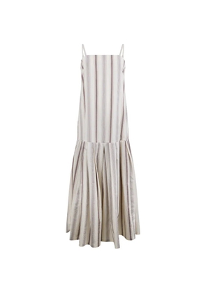 Fabiana Filippi striped strap midi dress - White