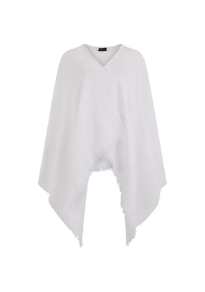 Fabiana Filippi V-neck fringed poncho - White