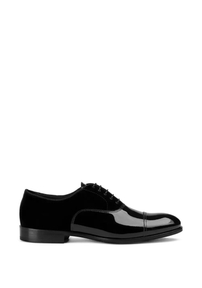 Doucal's patent-finish leather oxford shoes - Black