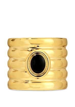 Heaven Mayhem circular stone cuff bracelet - Gold