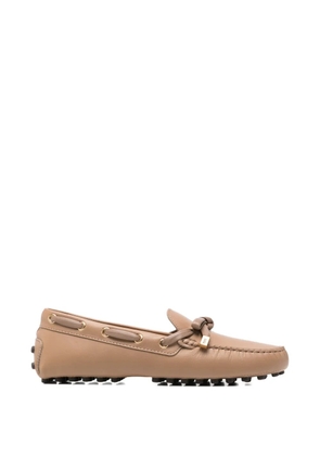 Tod's knot-upper leather loafers - Brown