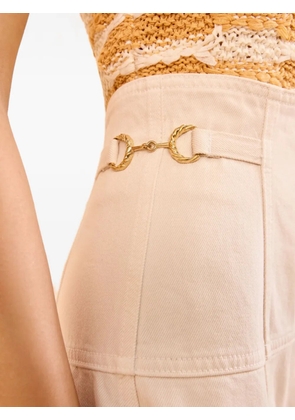 Ulla Johnson The Brigette buckle detail midi skirt - Neutrals