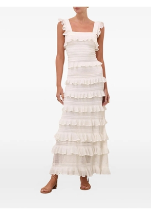 ZIMMERMANN Luna Lace frill maxi skirt - White