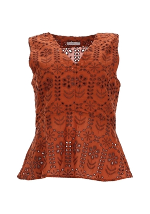 PS Paul Smith V-neck floral top - Brown