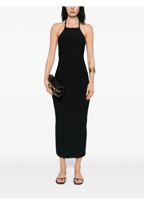 Jacquemus Tablier halterneck midi dress - Blue