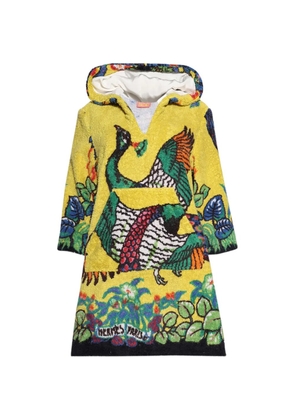 Lily Eve hooded graphic towel dress - Yellow