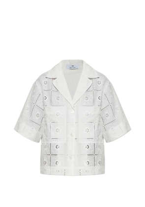 PS Paul Smith floral-embroidered shirt - White