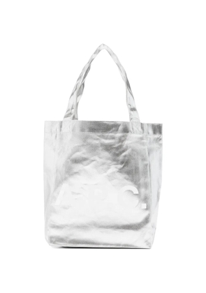 A.P.C. small Lou logo-detail tote bag - Silver