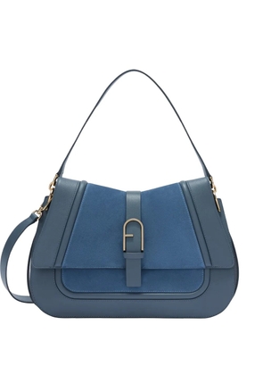 Furla top handle flow leather tote - Blue