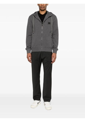 Dolce & Gabbana logo-plaque hoodie - Grey