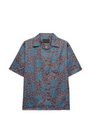 Prada short-sleeved cotton-blend shirt - Red