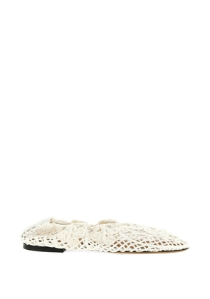 ODISSI Iris crocheted ballet flats - Neutrals