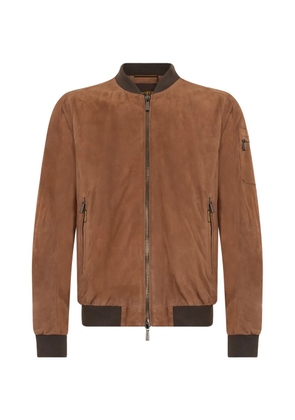 Moorer suede bomber jacket - Brown
