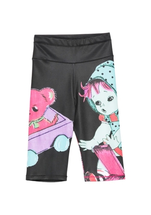 Chopova Lowena Oh NO printed bike shorts - Black