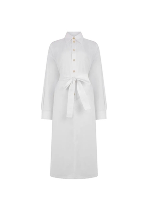 Fabiana Filippi collar belted dress - White