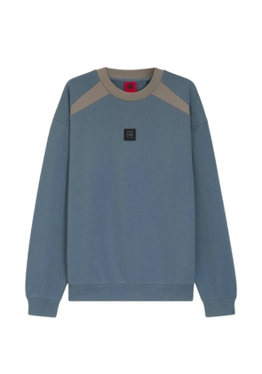 HUGO x RB Davalio panelled logo-patch sweatshirt - Blue