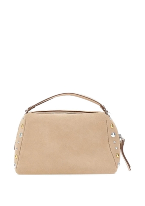 GIANNI CHIARINI Alifa studded crossbody bag - Neutrals