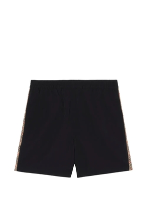 Burberry Check trim swim shorts - Black