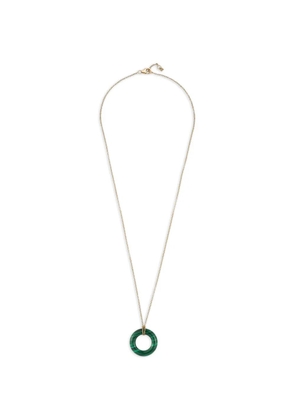 Mateo Donut diamond and malachite necklace - Green