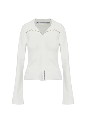 Alexander Wang polo-collar long-sleeve blouse - White