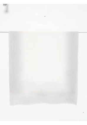 Emporio Armani fringed-hem scarf - White