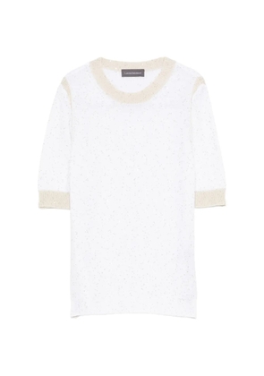 Lorena Antoniazzi sequin-embellished crew-neck sweater - White