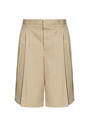 AMI Paris pinstripe pleat shorts - Neutrals